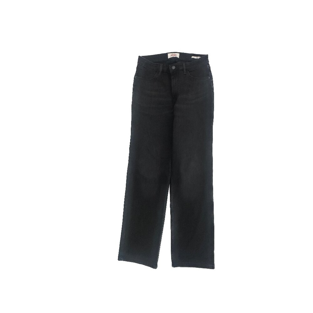 Wrangler Jeans Women 6 Black High Rise True Straight Denim 18841